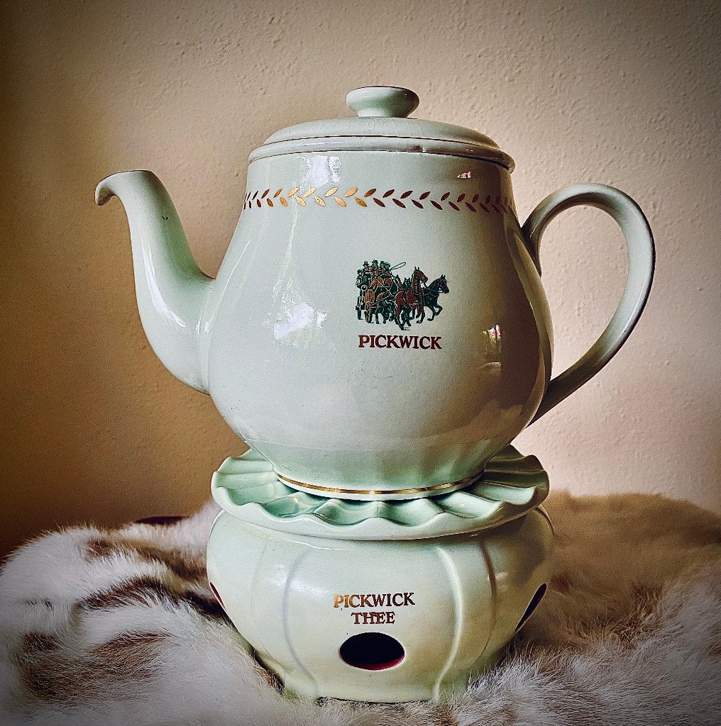 Pickwick theepot en wazinehouder Vintage, Huis en Inrichting, Keuken | Servies, Gebruikt, Keramiek, Overige typen, Ophalen of Verzenden