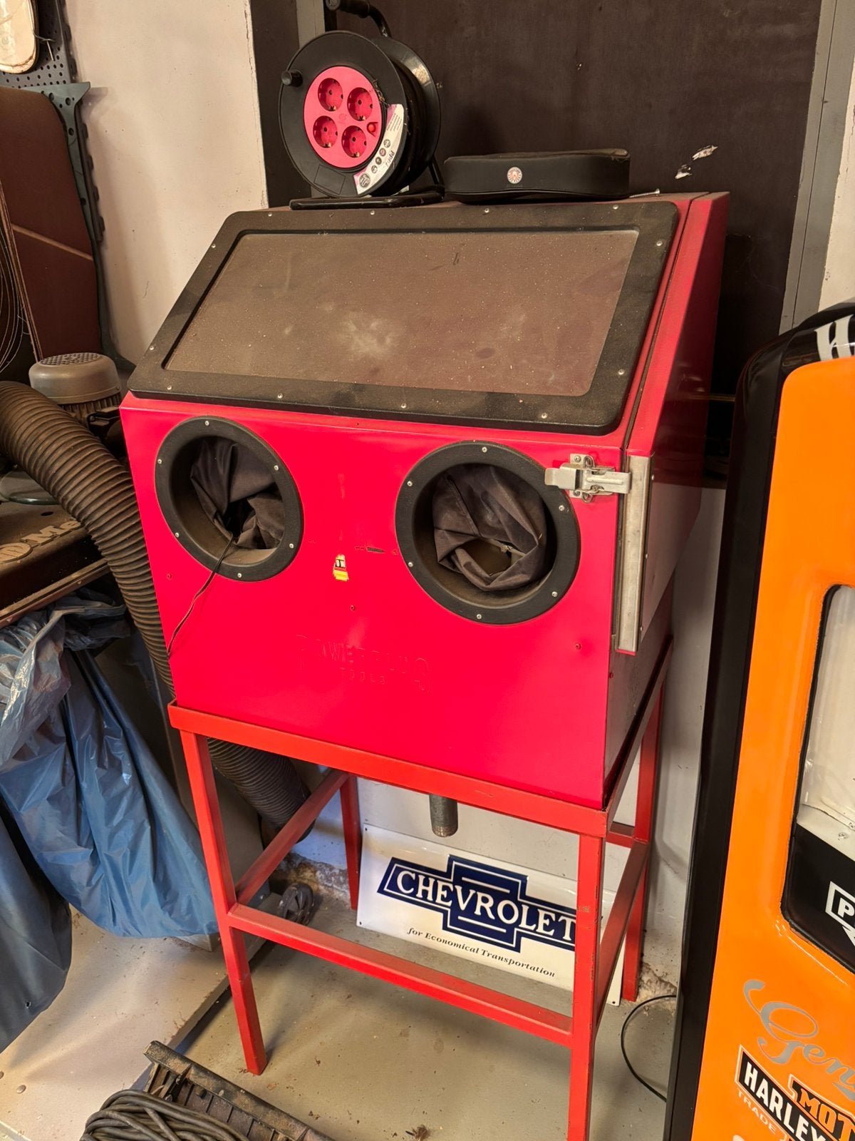 Zandstraalcabine straalcabine met voet zandstralen, Ophalen of Verzenden