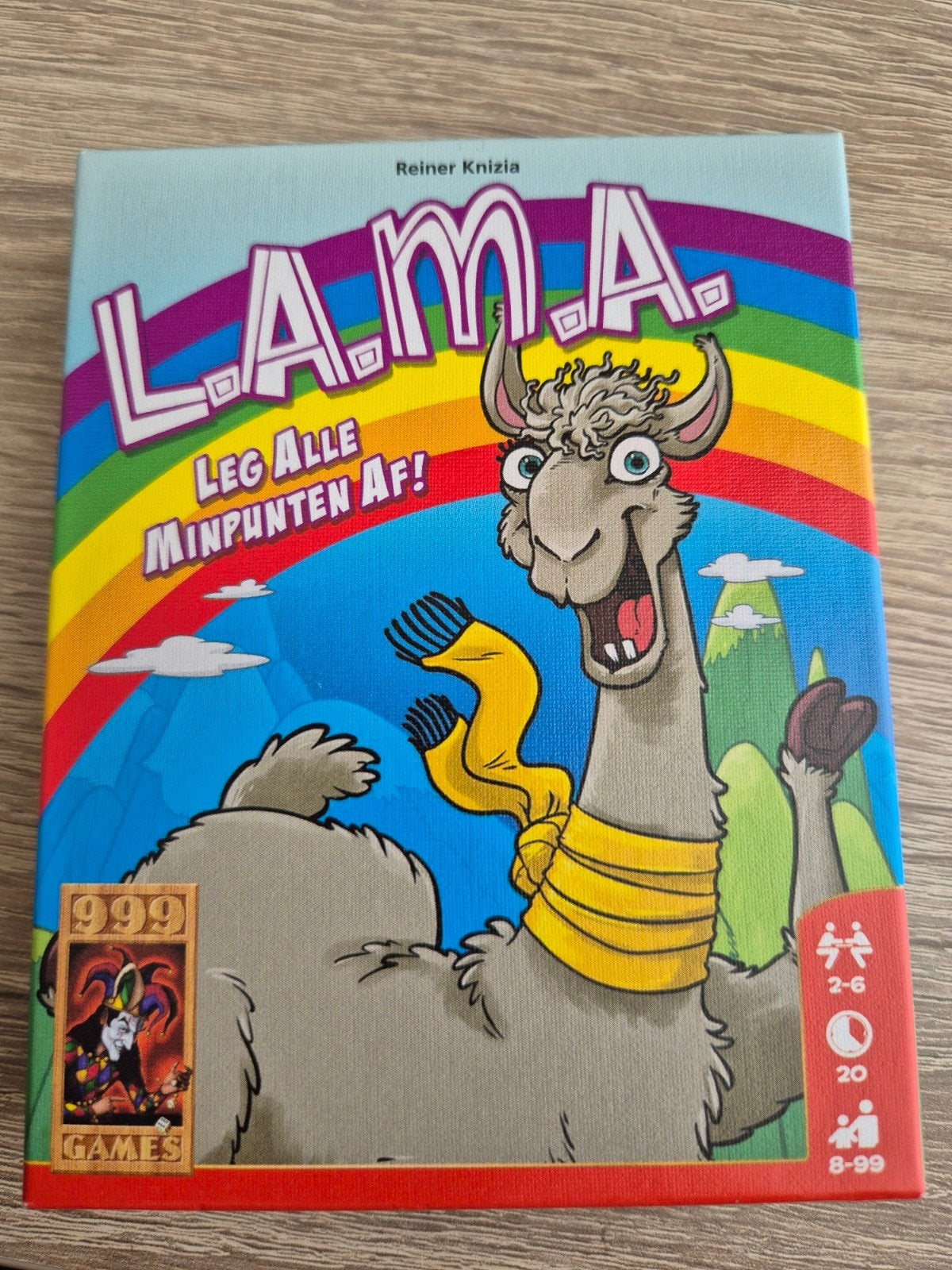 L.A.M.A. Leg Alle Minpunten Af! Kaartspel 999 Games, Een of twee spelers, Ophalen, Zo goed als nieuw, 999 Games
