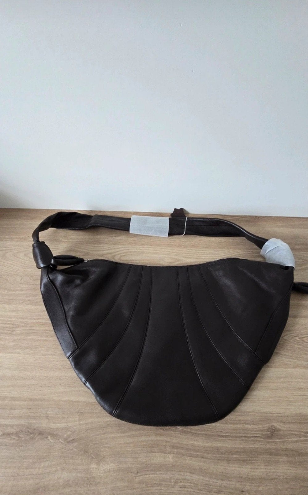 Bruine croissanttas schoudertas + bijpassende portemonnee, Ophalen of Verzenden, Bruin, Handtas