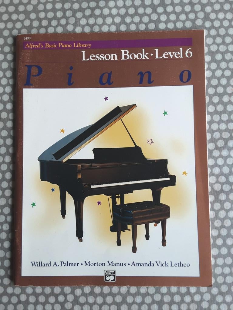 Alfred's Basic piano library  Lesson book level 6, Les of Cursus, Ophalen of Verzenden, Zo goed als nieuw, Piano