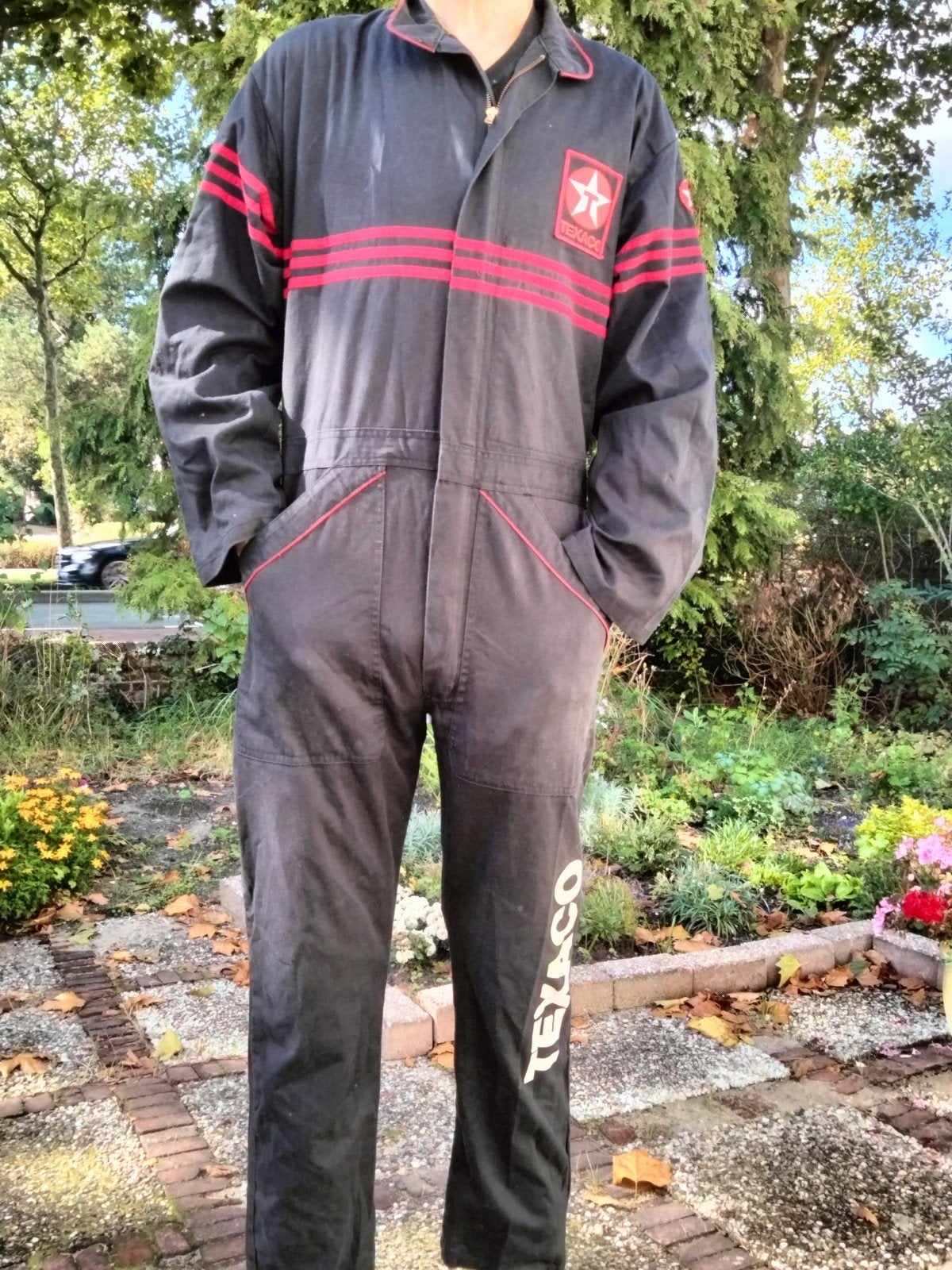 Zwarte overall monteur Texaco maat S, Tuin en Terras, Werkkleding, Ophalen of Verzenden, Gebruikt, Overall, Windsor