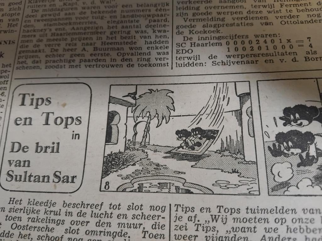 7x Haarlems dagblad met strips Piet v Elk 1946, Ophalen of Verzenden, Gelezen, Overige typen