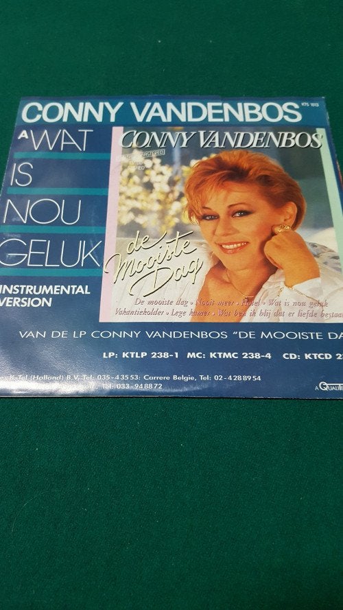 single conny van den bos, wat is nou geluk, Ophalen of Verzenden