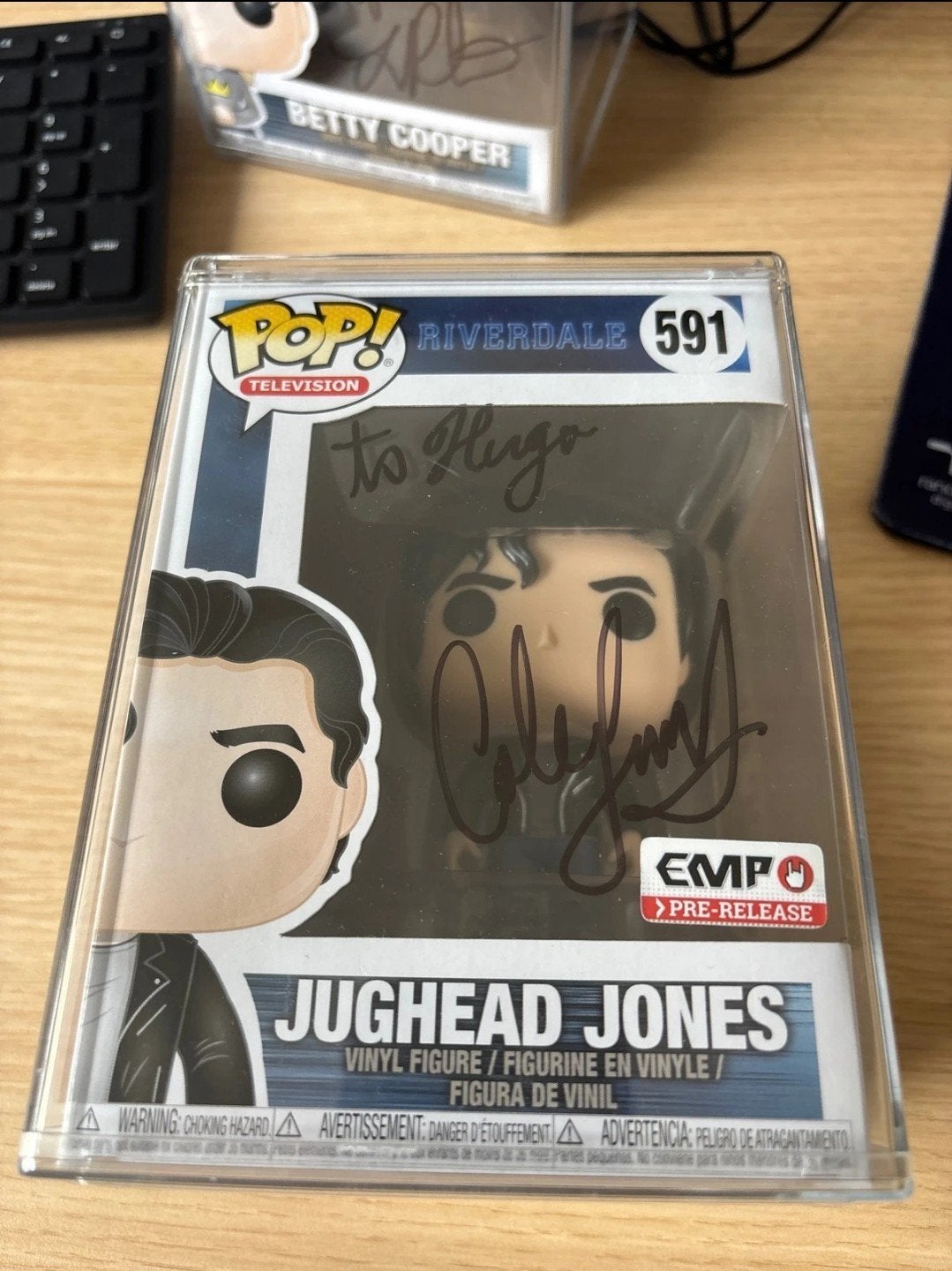 Funko Pop! Jughead Jones (591) gesigneerd door Cole sprouse, Ophalen of Verzenden, Zo goed als nieuw