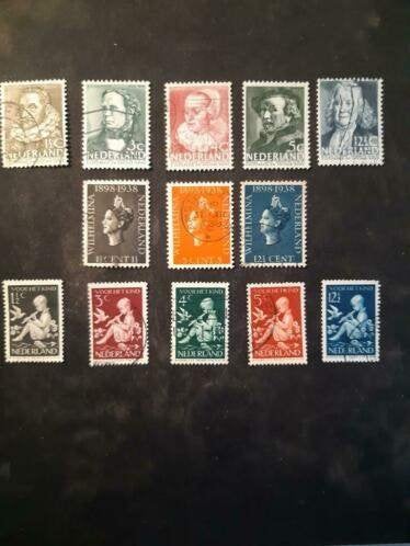 @@ 1938 gestempeld @@  Alle zegels uit 1938, Postzegels en Munten, Ophalen of Verzenden, Gestempeld