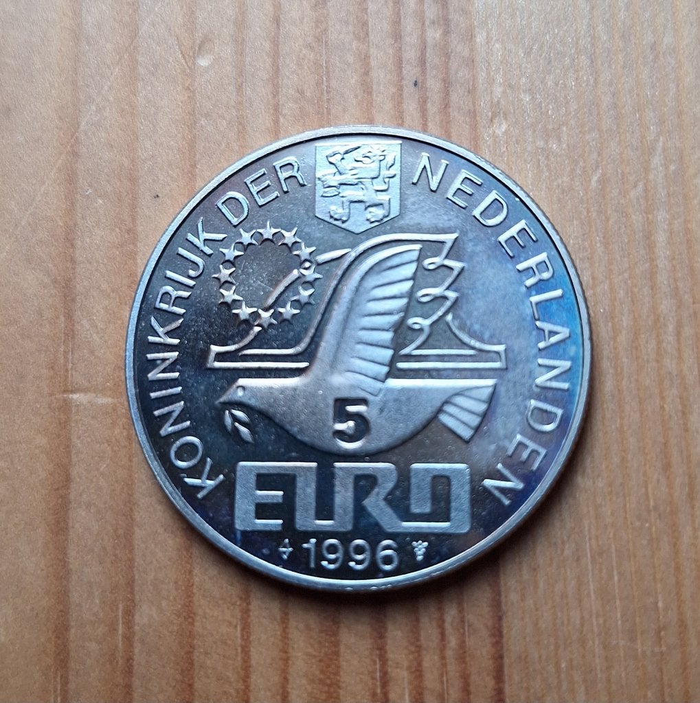 1996-Willem Barentsz 5 euro., Ophalen of Verzenden, Koningin Beatrix, Euro's, Losse munt
