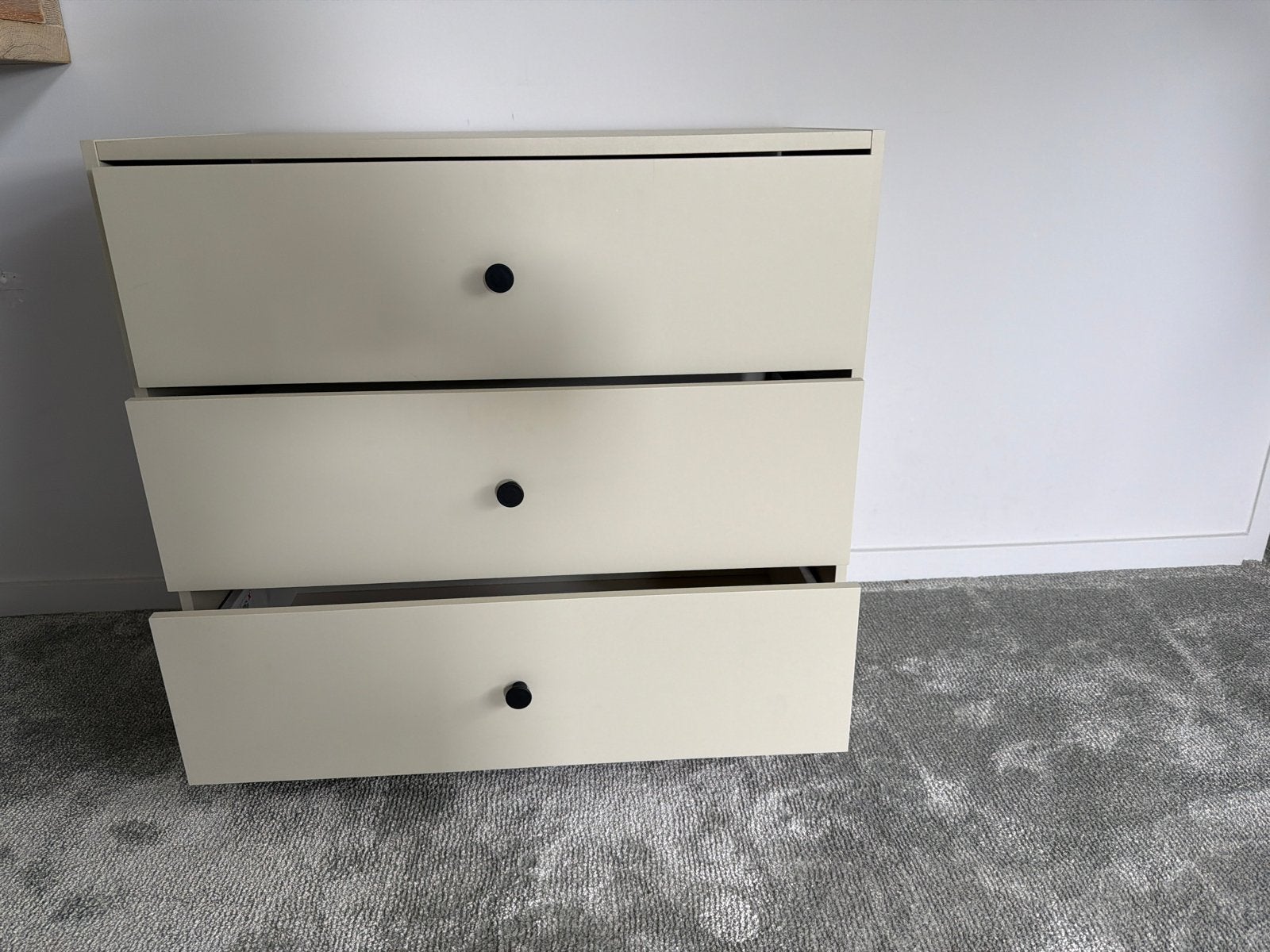 IKEA Gursken Ladekast met 3 lades - Beige, Ophalen, 50 tot 100 cm, Zo goed als nieuw, 3 of 4 laden
