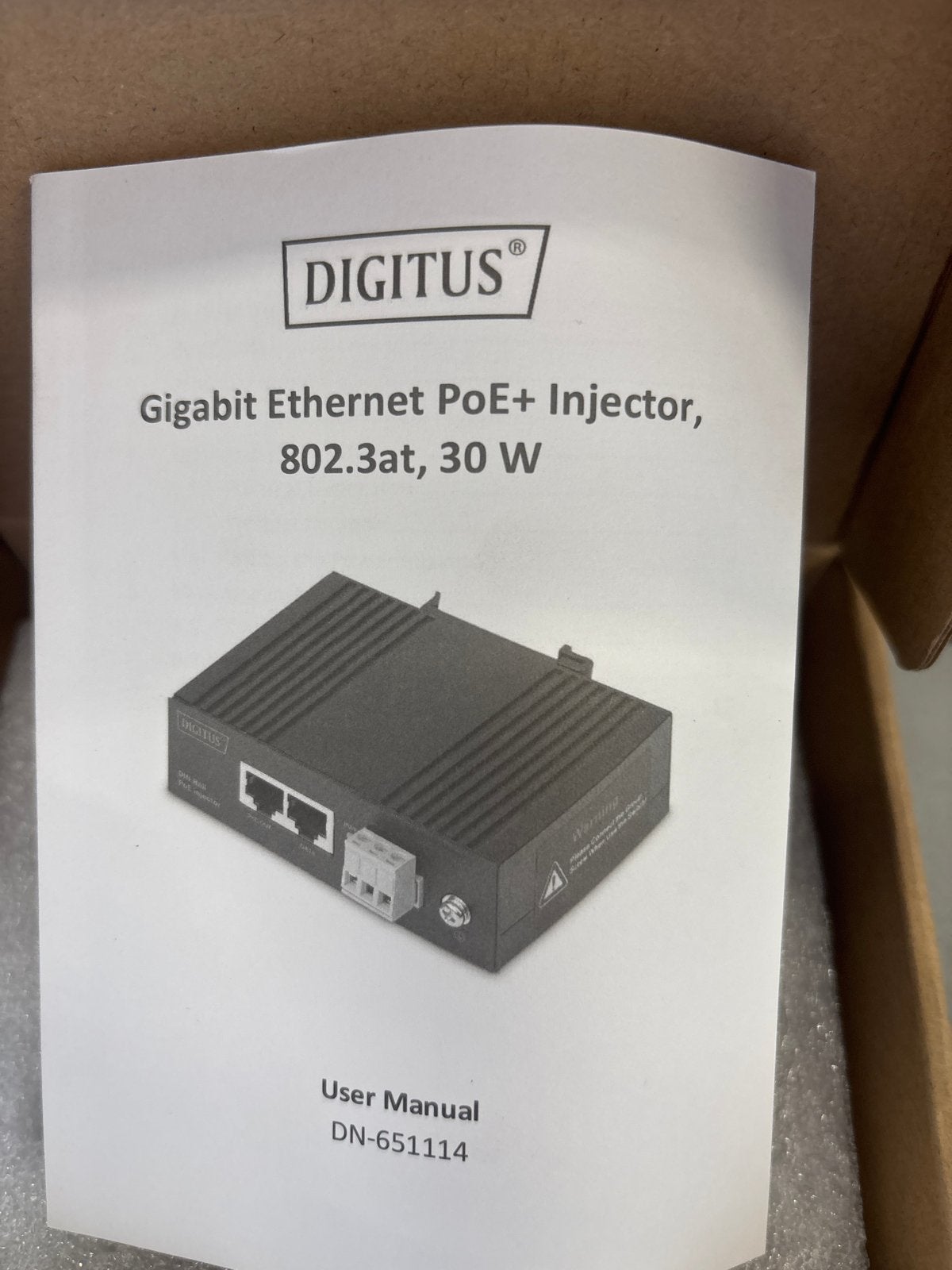 DIGITUS Gigabit Ethernet PoE+ Injector, 802.3at, 30W, Computers en Software, Netwerk switches, Ophalen, Nieuw
