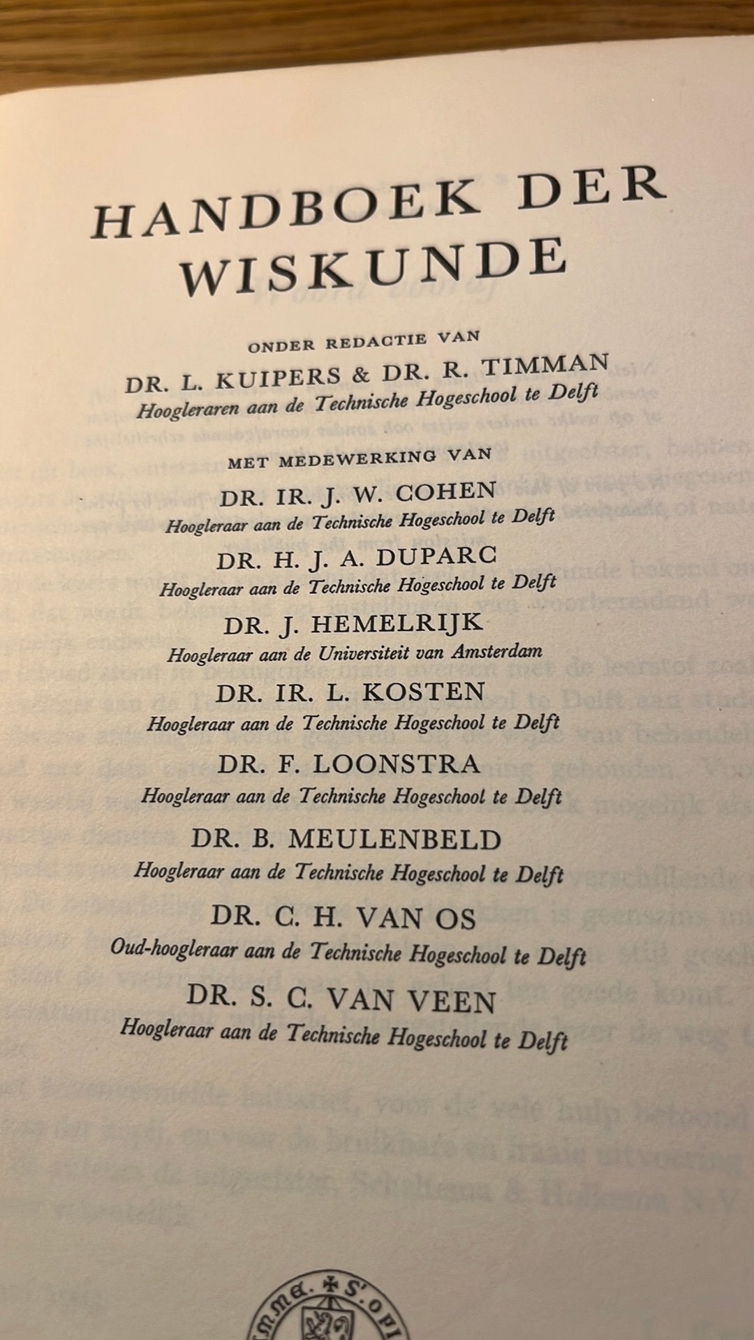 Handboek der wiskunde eerste getalen , getallenstelses, Ophalen of Verzenden, Beta, Zo goed als nieuw, HBO