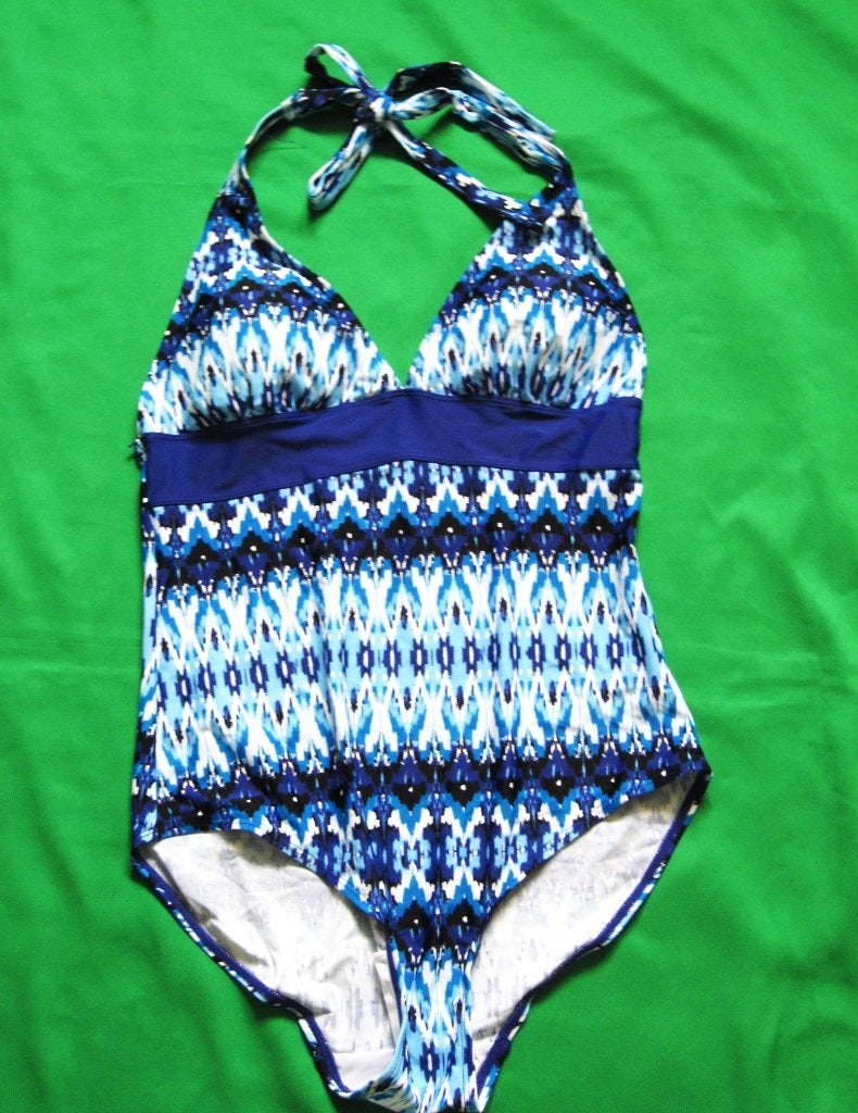 qh  MOOI BADPAK van UP FASHIOM Maat:42, Ophalen of Verzenden, Zo goed als nieuw, Blauw, Badpak