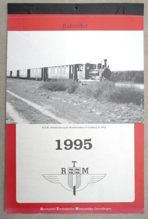 Het rtm grevelingen kalender 1995., Ophalen of Verzenden, Zo goed als nieuw, Tram, Boek of Tijdschrift