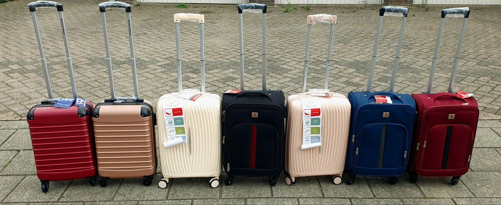 Diverse koffers voor € 20 per stuk OP=OP NIEUW, Overige materialen, 50 tot 60 cm, Ophalen of Verzenden, Koffer
