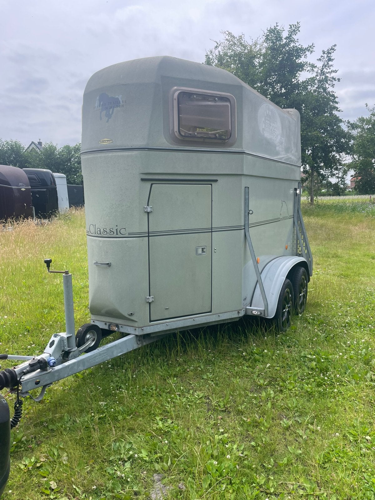 Bockmann 2 paards polyester, zadelkamer en alu bodem, Gebruikt, Ophalen of Verzenden, 2-paards trailer, Bockmann