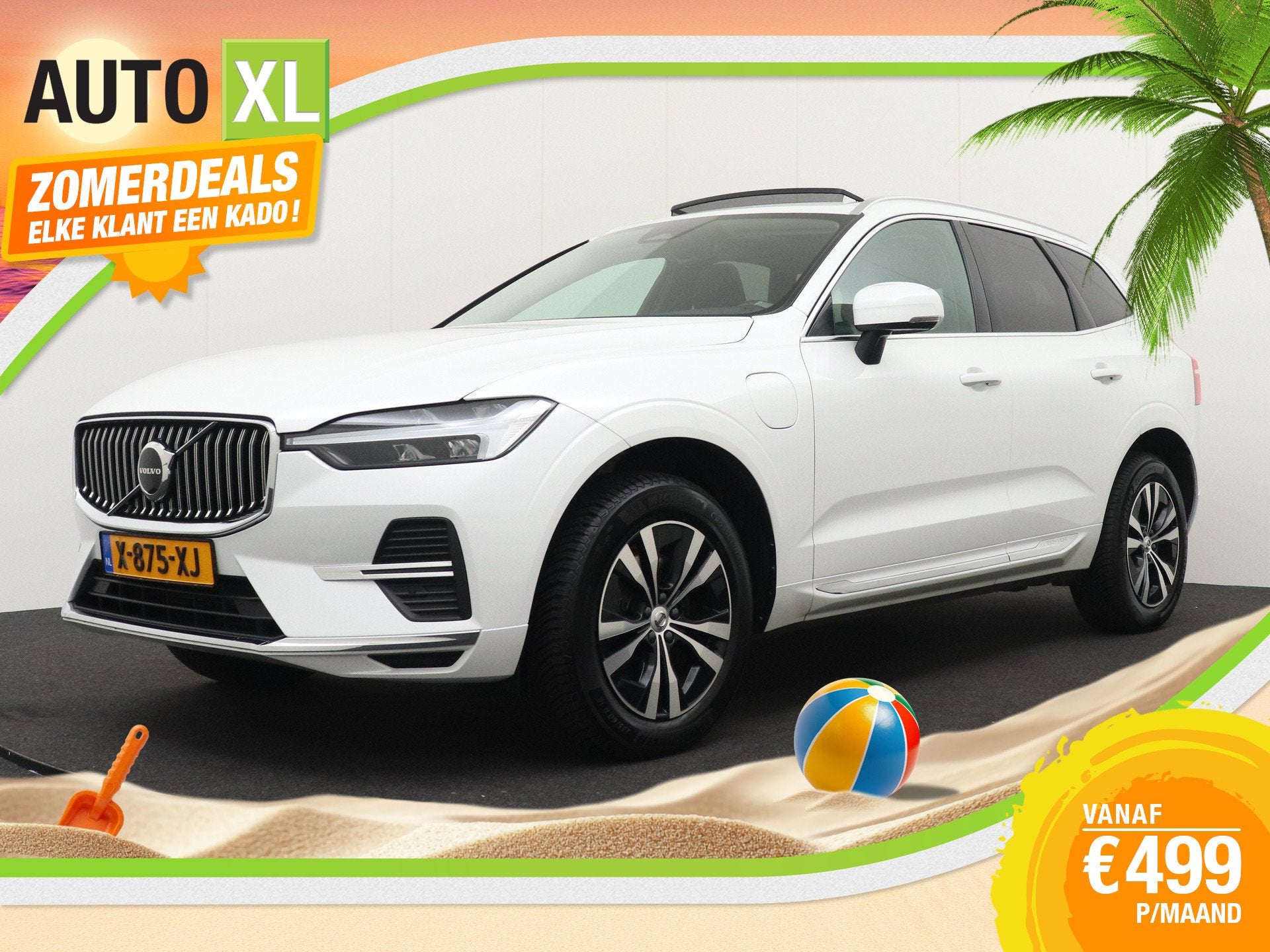 Volvo XC60 2.0 T6 350 PK PHEV AWD Business Pano-Dak Elek. Tr, Auto's, Volvo, Automaat, Stof, Gebruikt, 4 cilinders