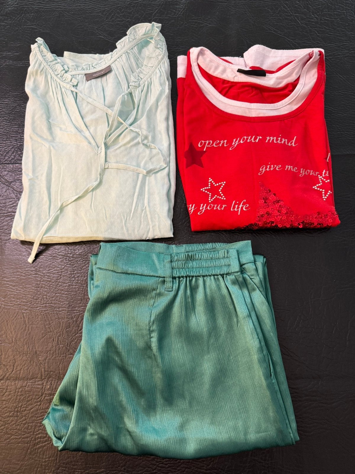 dames kledingset maat 40 42 pantalon + longsleeve + tuniek, Ophalen of Verzenden, Gedragen, Maat 38/40 (M)