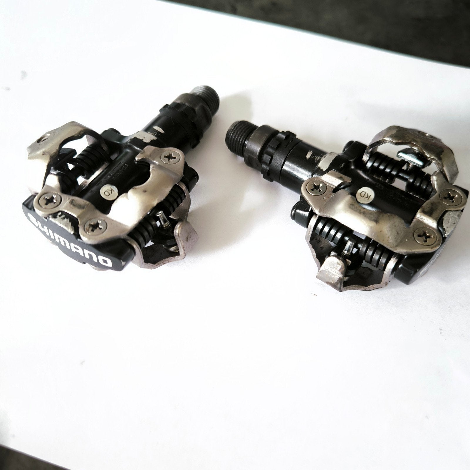 Shimano pd m520 klik pedalen 520 klimschoenen fiets trappers, Crankstel of Pedalen, Gebruikt, Ophalen of Verzenden, Ligfiets