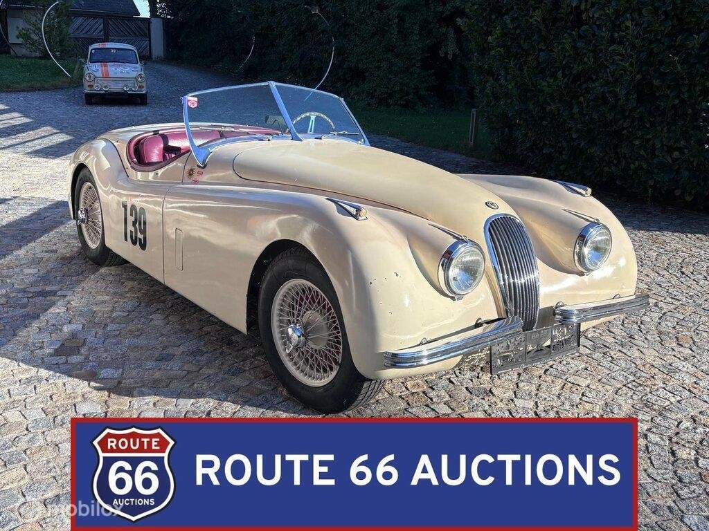 Jaguar XK120 OTS | 1952 | Route 66 Auctions, Overige carrosserieën, Zwart, Bedrijf, Handgeschakeld