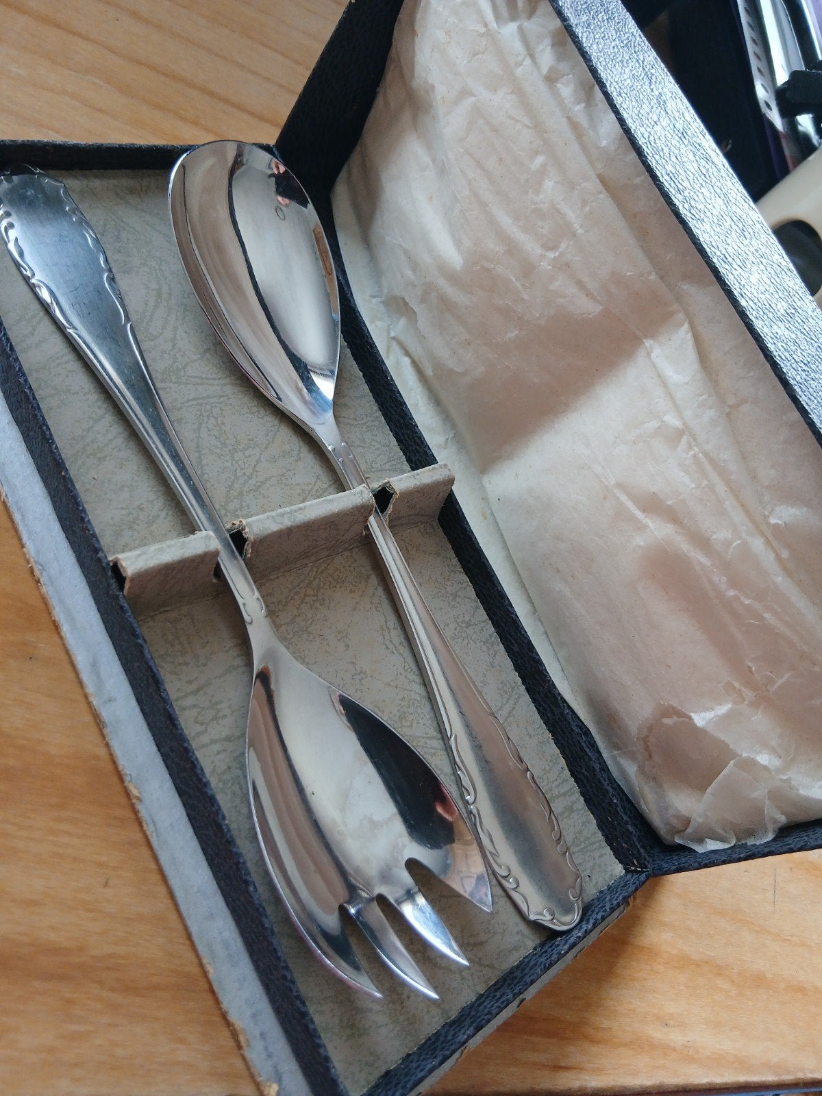 Antiek slacouvert (1920-1940)in originele doos - Silflex, Ophalen of Verzenden