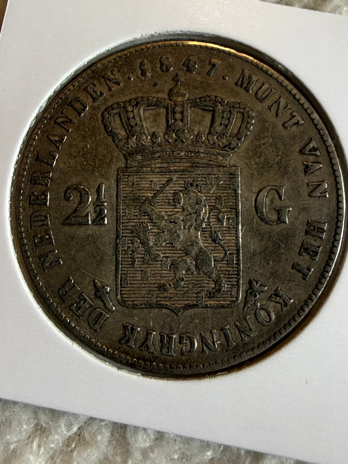 Rijksdaalder 1847 Willem II, Postzegels en Munten, Munten | Nederland, Zilver, Ophalen of Verzenden, Losse munt, 2½ gulden