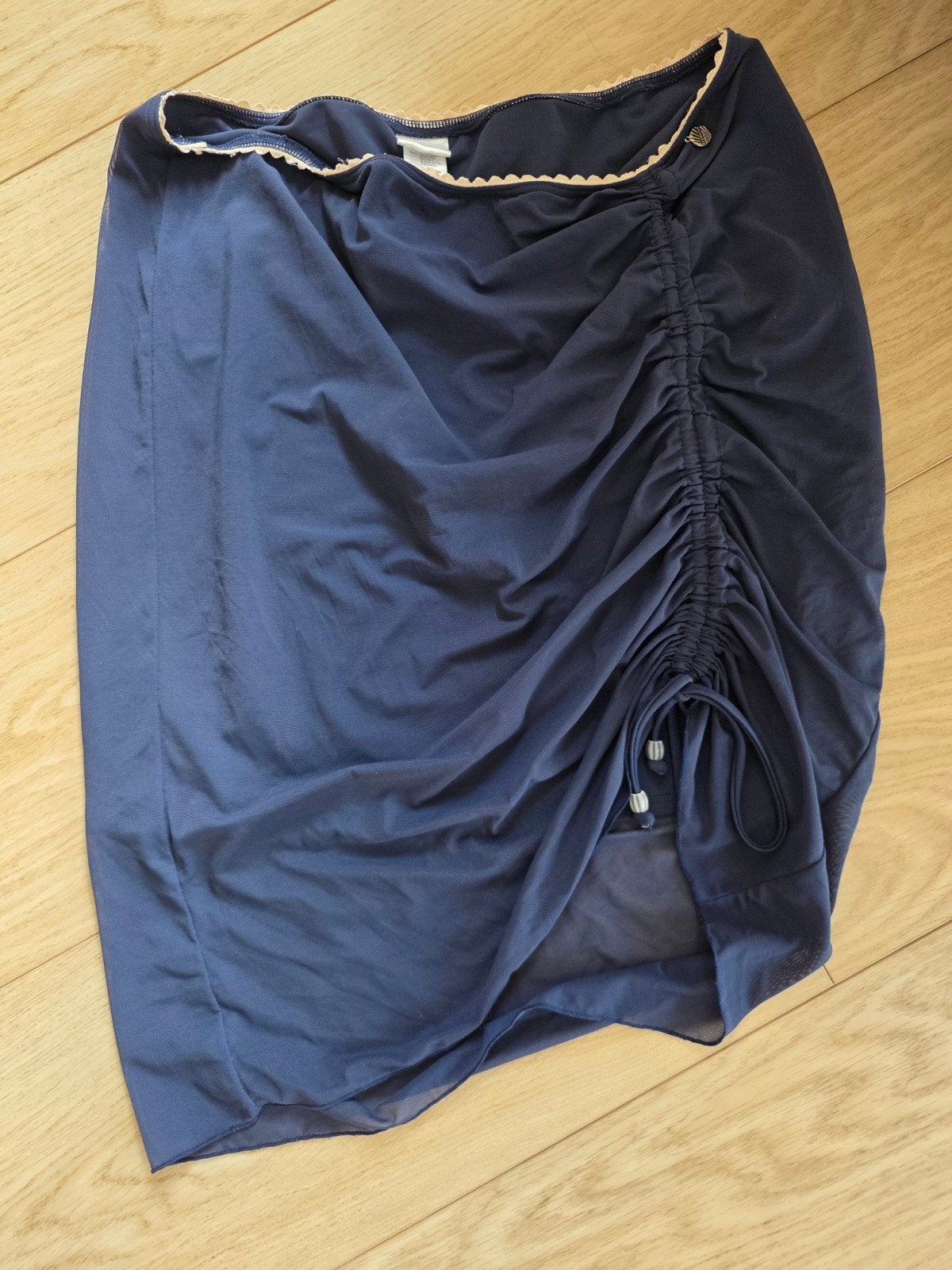Beachlife pareo/wikkelrok donkerblauw maat L, Overige typen, Beachlife, Blauw, Ophalen of Verzenden
