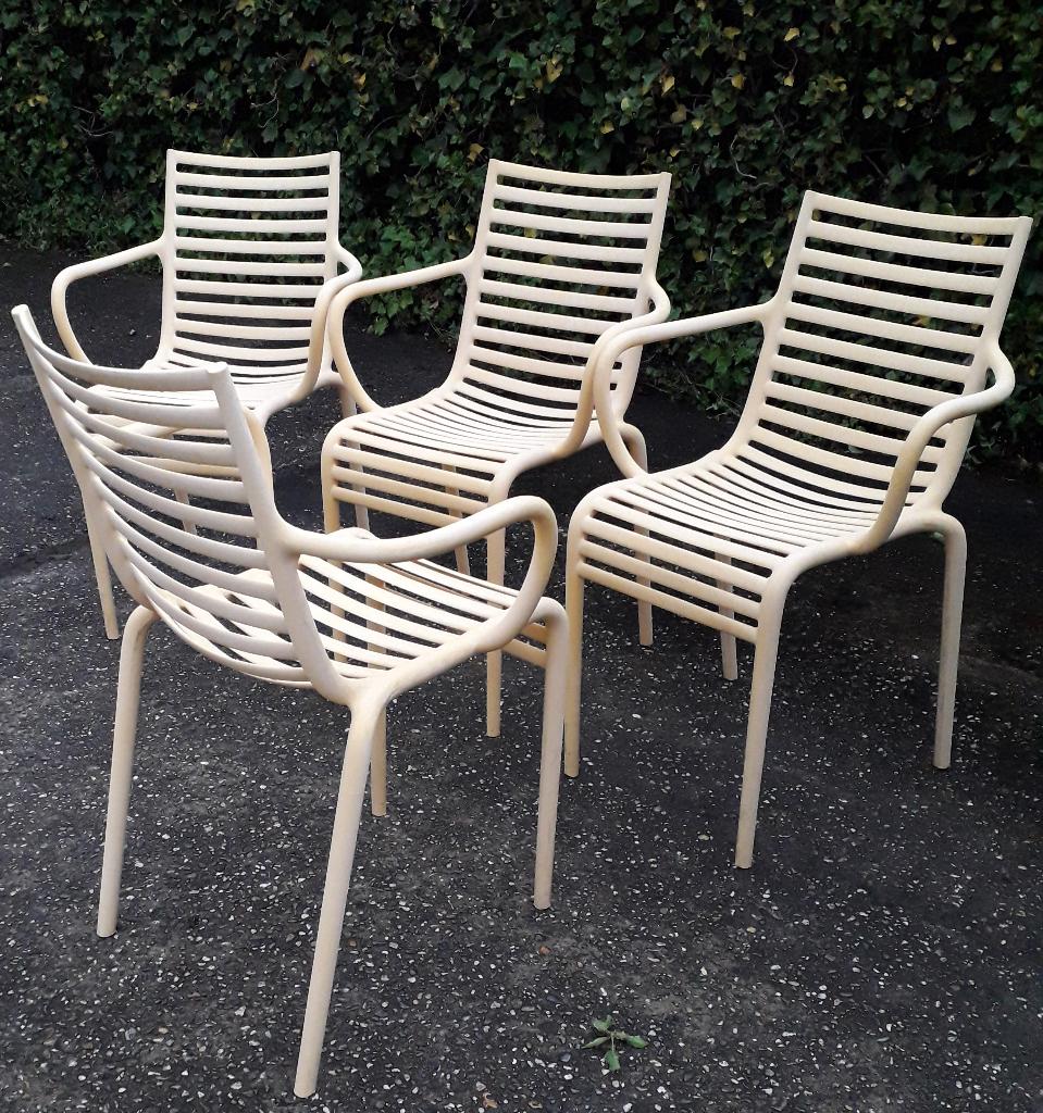 4 Driade PIP-E stoelen Philippe Starck ontwerp, stapelbaar, Ophalen, Gebruikt, Kunststof, Stapelbaar