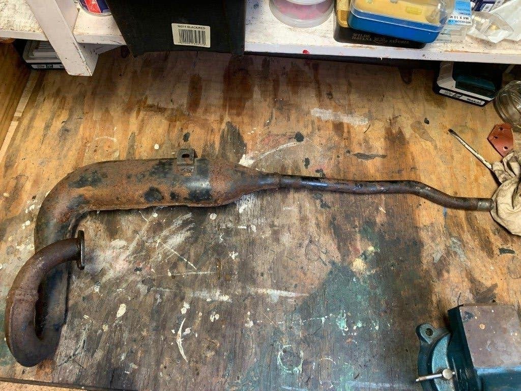 Originele uitlaat suzuki ts50er, Ophalen of Verzenden, Gebruikt