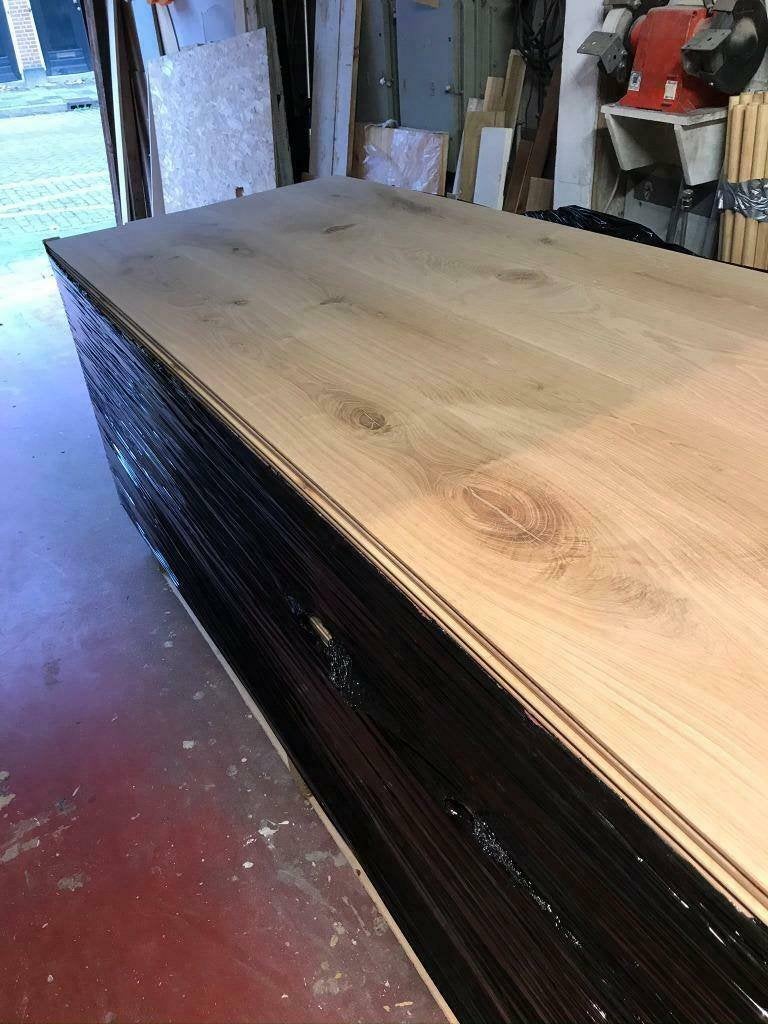 80 m2 Nwe eiken multiplanken(lang en22  br) Top kwaliteit, Ophalen, Nieuw, 75 m² of meer, Parket