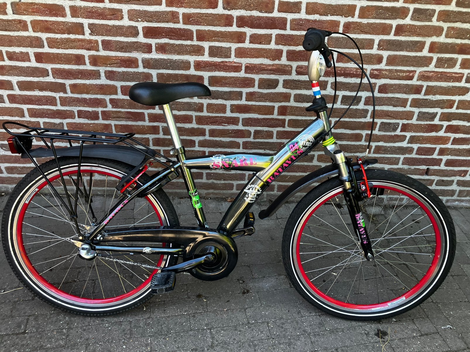 Batavia Snake jongens fiets 24 inch, Ophalen, Terugtraprem, 24 inch, Versnellingen