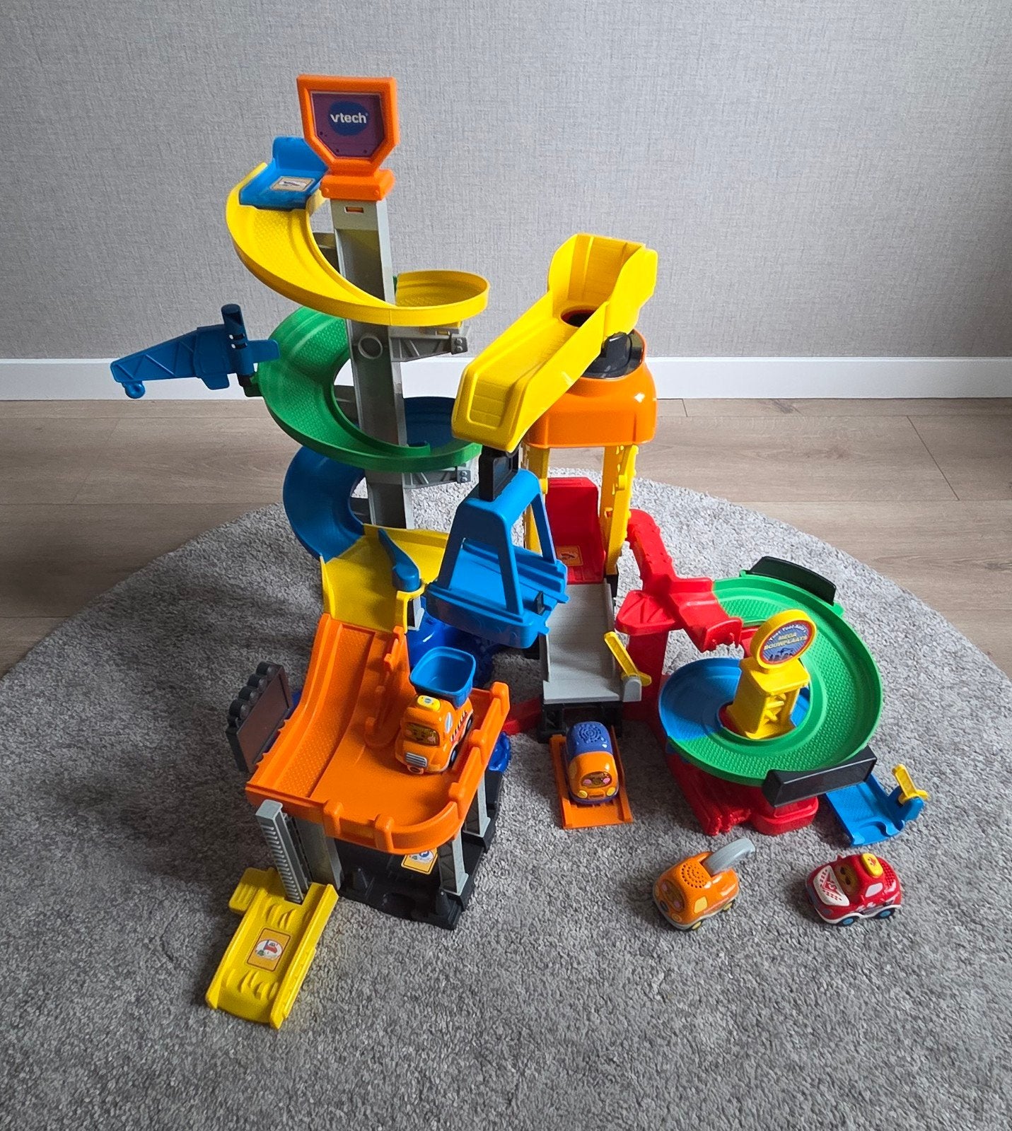 VTech Toet Toet Auto's Mega Bouwplaats met extra auto's, Ophalen of Verzenden, Zo goed als nieuw