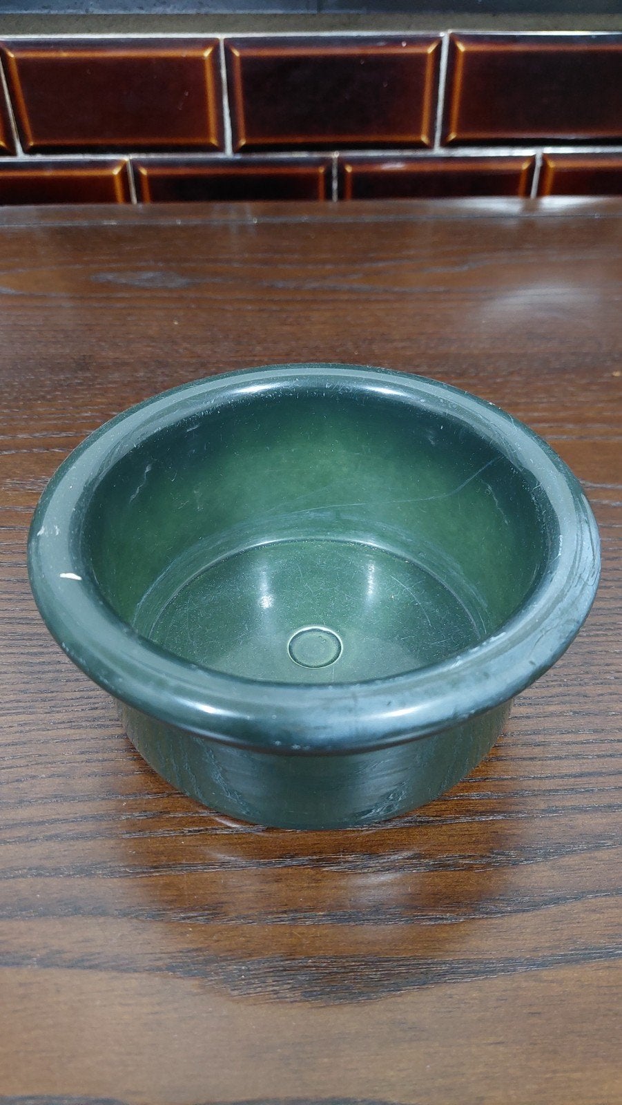 Groene bloempot/plantenbak - 15 cm doorsnee, Antiek en Kunst, Ophalen of Verzenden