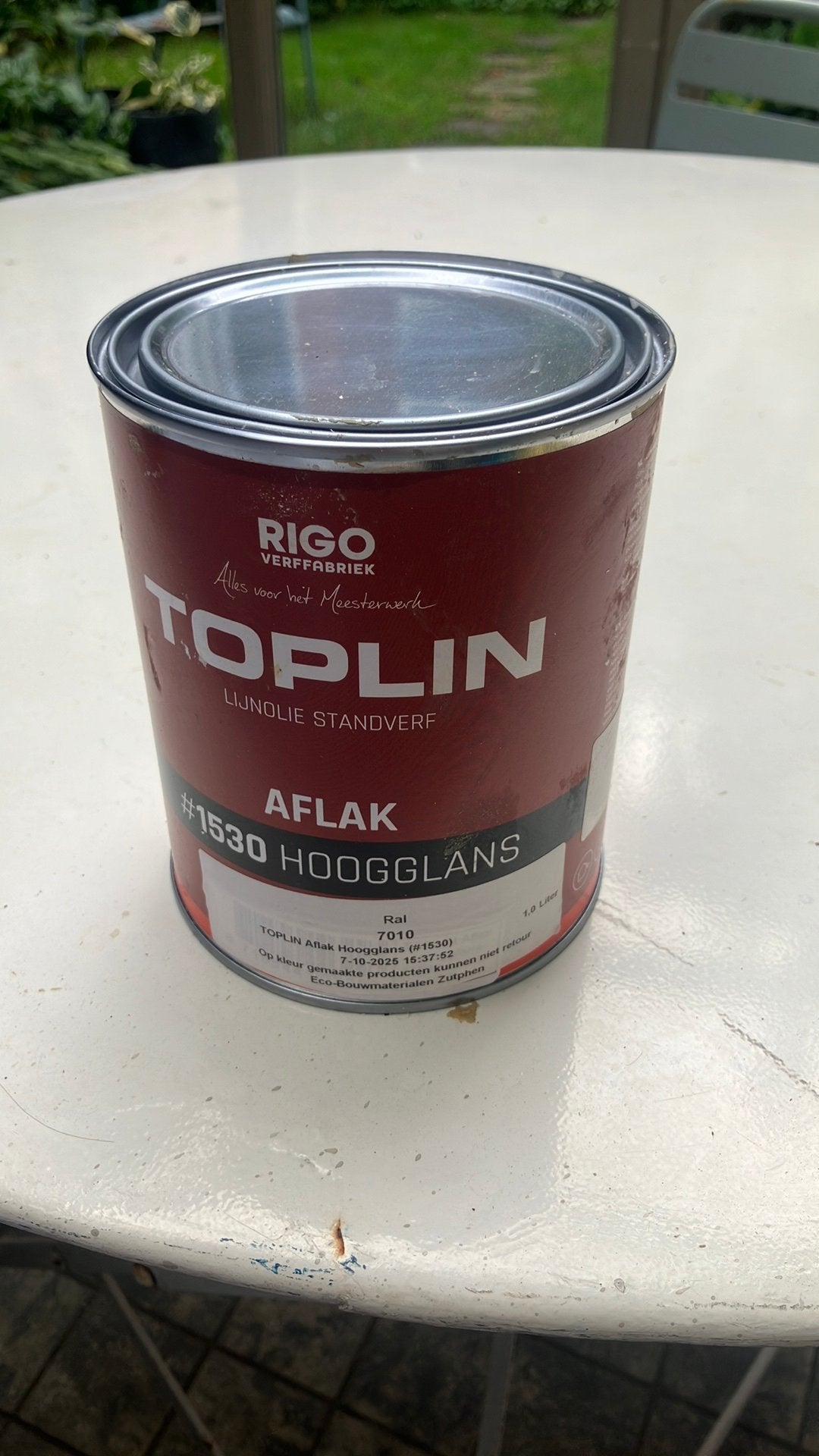 Liter Toplin professionele buitenlak Ral 7010 (zwart), Ophalen, Nieuw