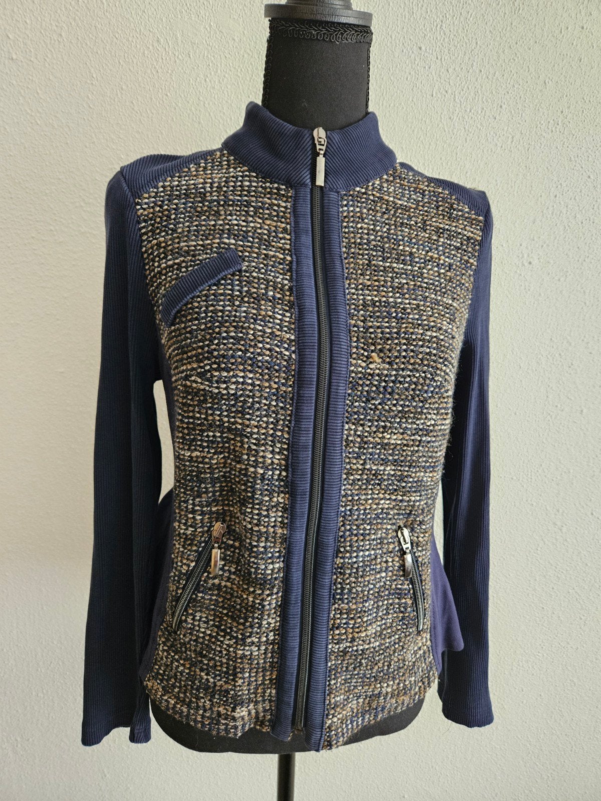 Frank Walder vest maat 38, Maat 38/40 (M), Blauw, Ophalen of Verzenden, Gedragen