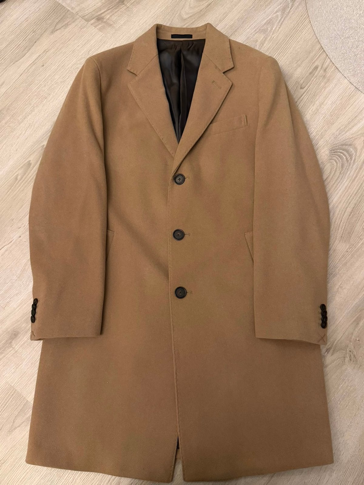 MNG Essentials Slim Fit Wollen Jas - Maat L, Ophalen of Verzenden, Zo goed als nieuw, Maat 52/54 (L), Bruin