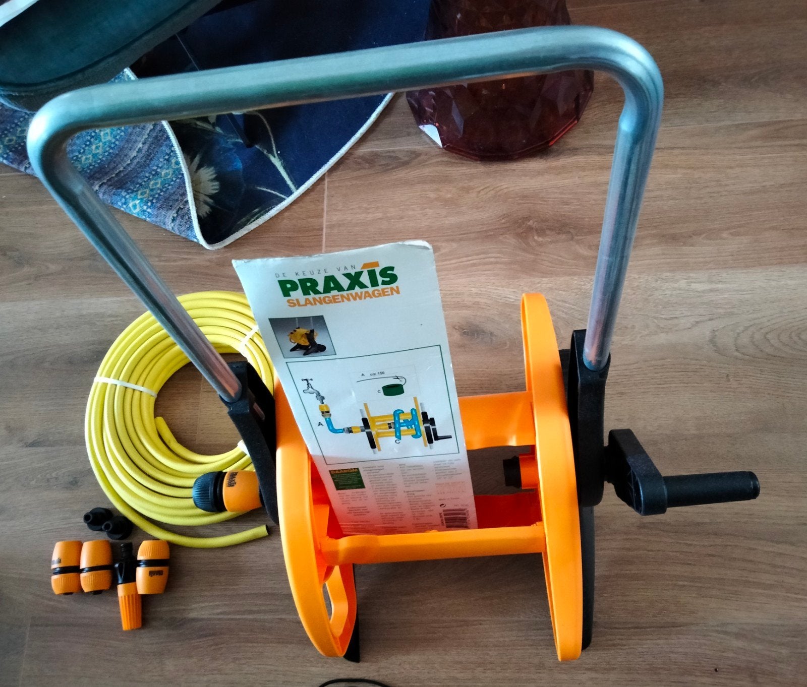 NIEUWE Complete tuinslangset met slangenwagen: bieden vanaf, Tuin en Terras, Ophalen, Nieuw, Tuinslang