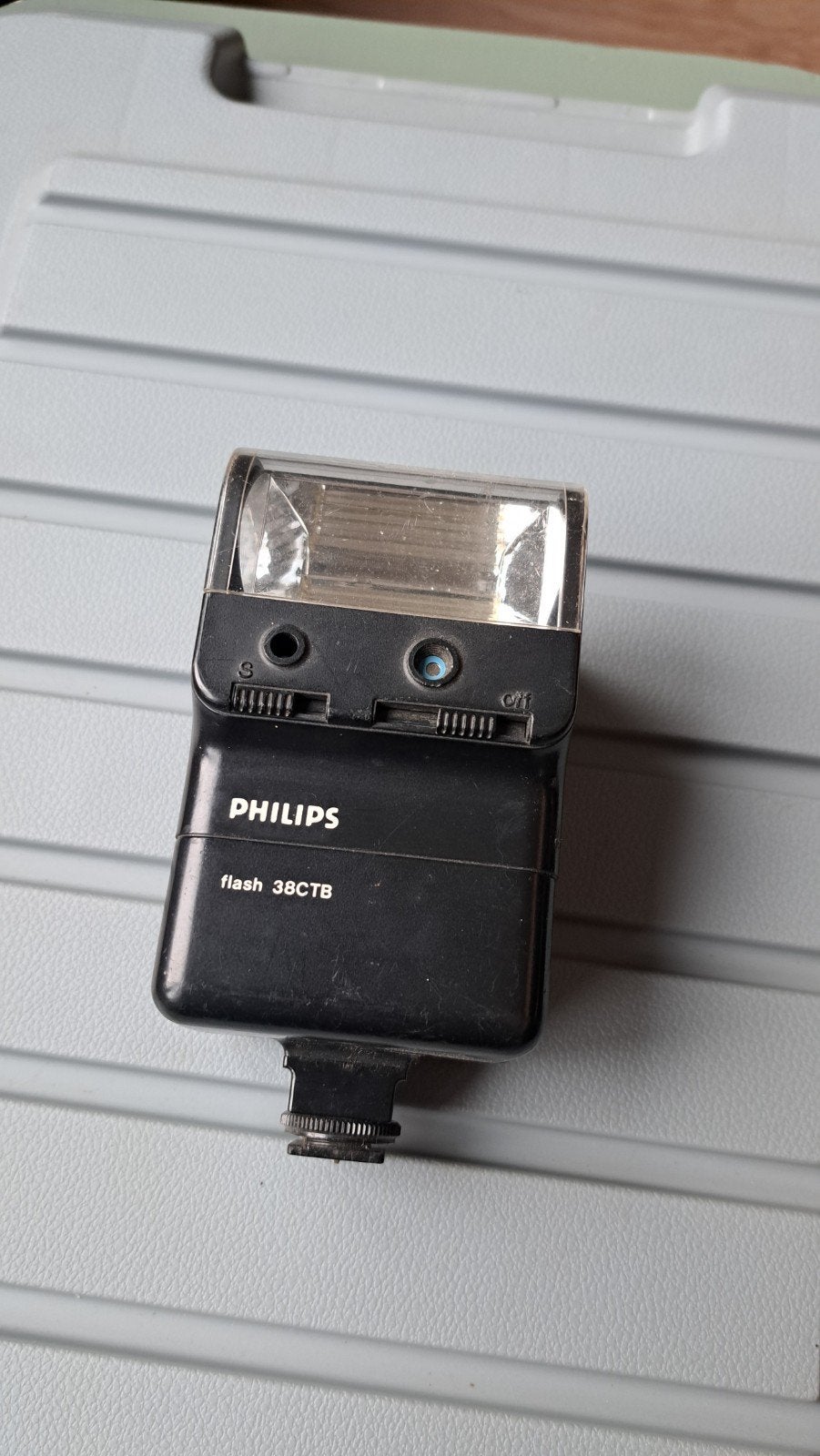 Philips Flash 38CTB - Vintage Externe Flitser, Philips, Gebruikt, Voor analoge fotografie, Externe flitser