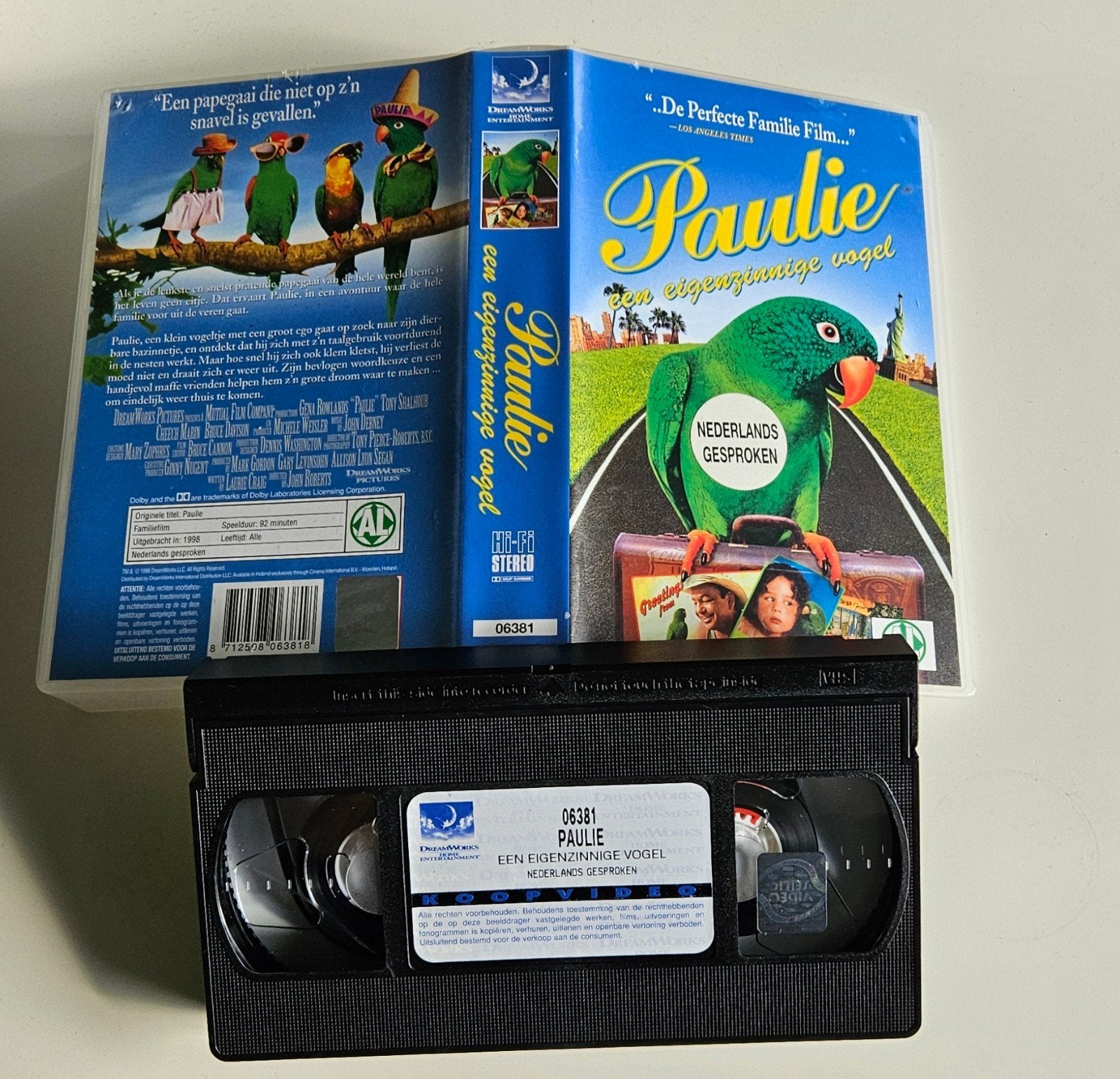 Paulie: Een Eigenzinnige Vogel, VHS (Nederlands Gesproken), Cd's en Dvd's, VHS | Film, Gebruikt, Kinderfilm, VHS, Alle leeftijden