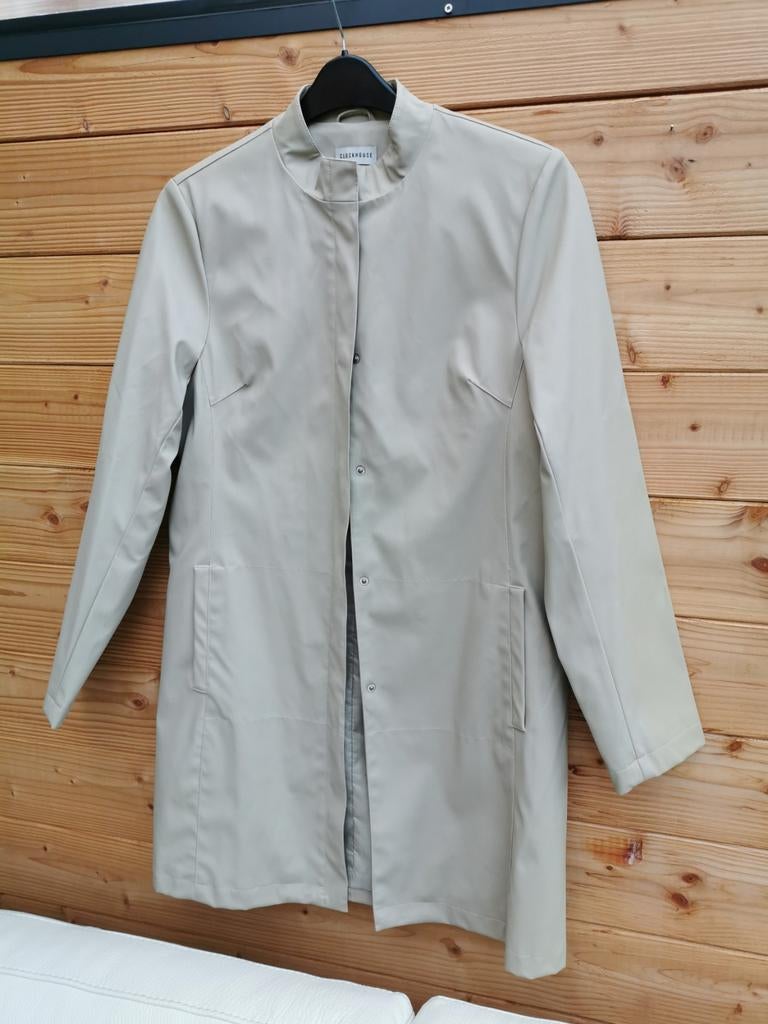Clockhouse lederlook jas mt. M, Maat 38/40 (M), Verzenden, Beige, Zo goed als nieuw