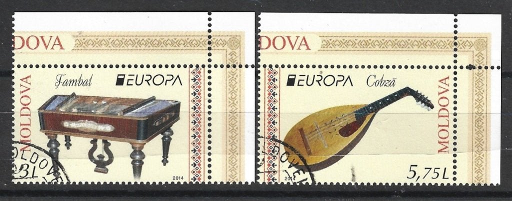 Eu 6 - 2014 - Moldova/Eu stamps/Muziek/reeks, Verzenden, Gestempeld, Overige thema's