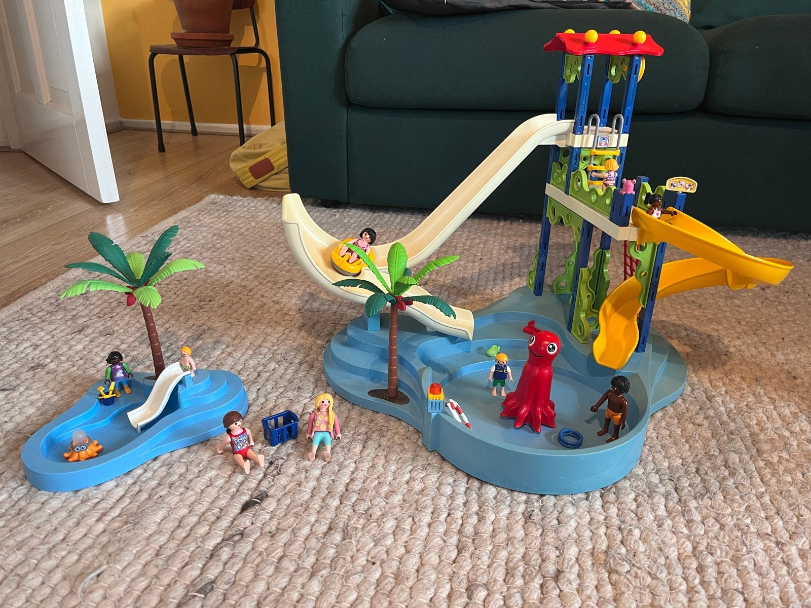 PLAYMOBIL Waterpark met glijbanen en zwembad, Ophalen, Gebruikt, Complete set, Overige typen