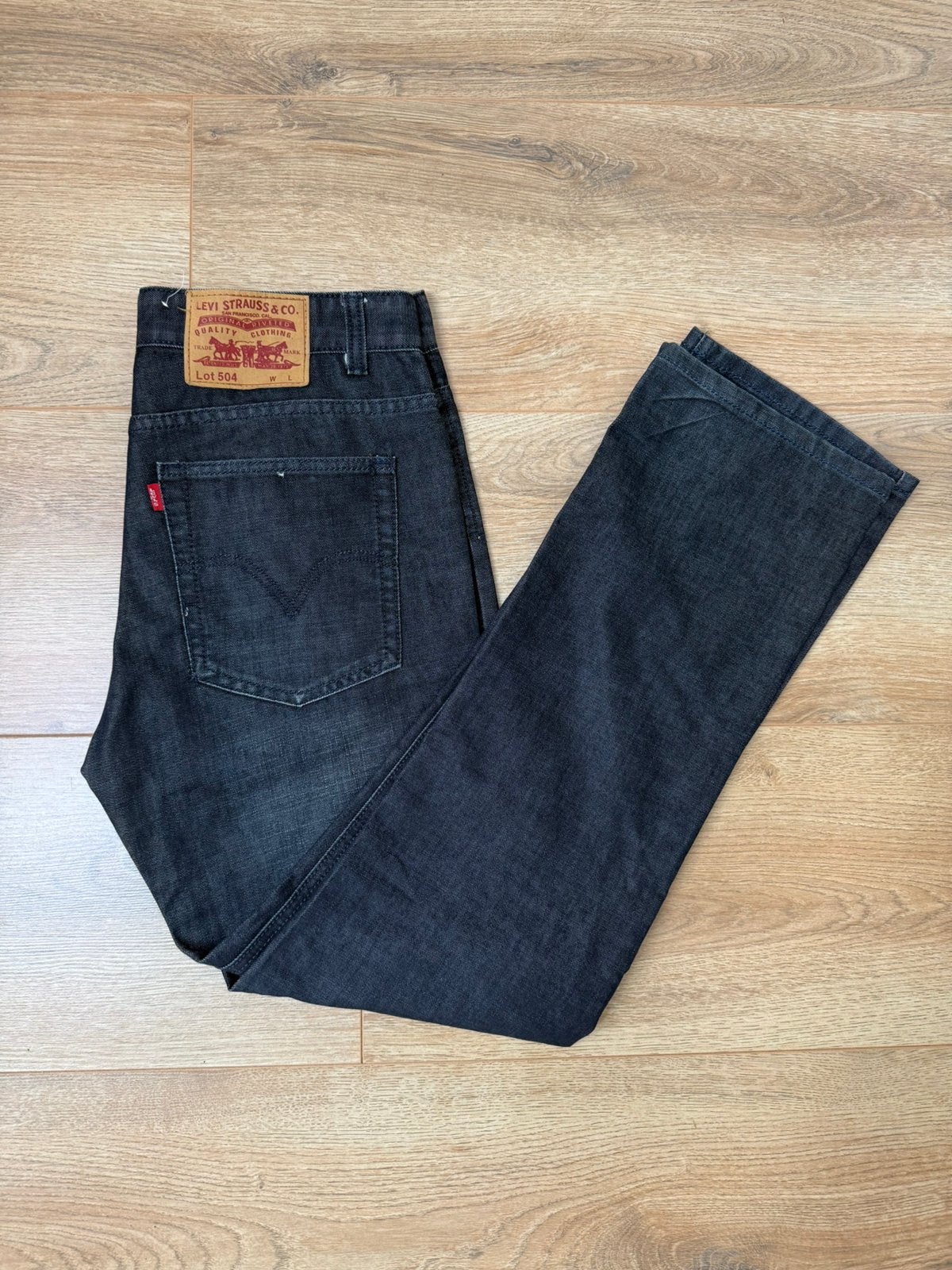 Levi’s 504 Jeans Donkerblauw Maat W33/L34, Verzenden, Zo goed als nieuw, Blauw, W33 - W34 (confectie 48/50)
