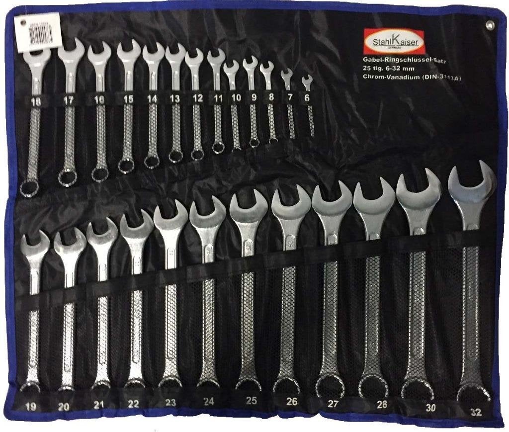 Ring-Steeksleutel set 25 en 26dlg. 3 modellen, Ophalen of Verzenden, -, -, -