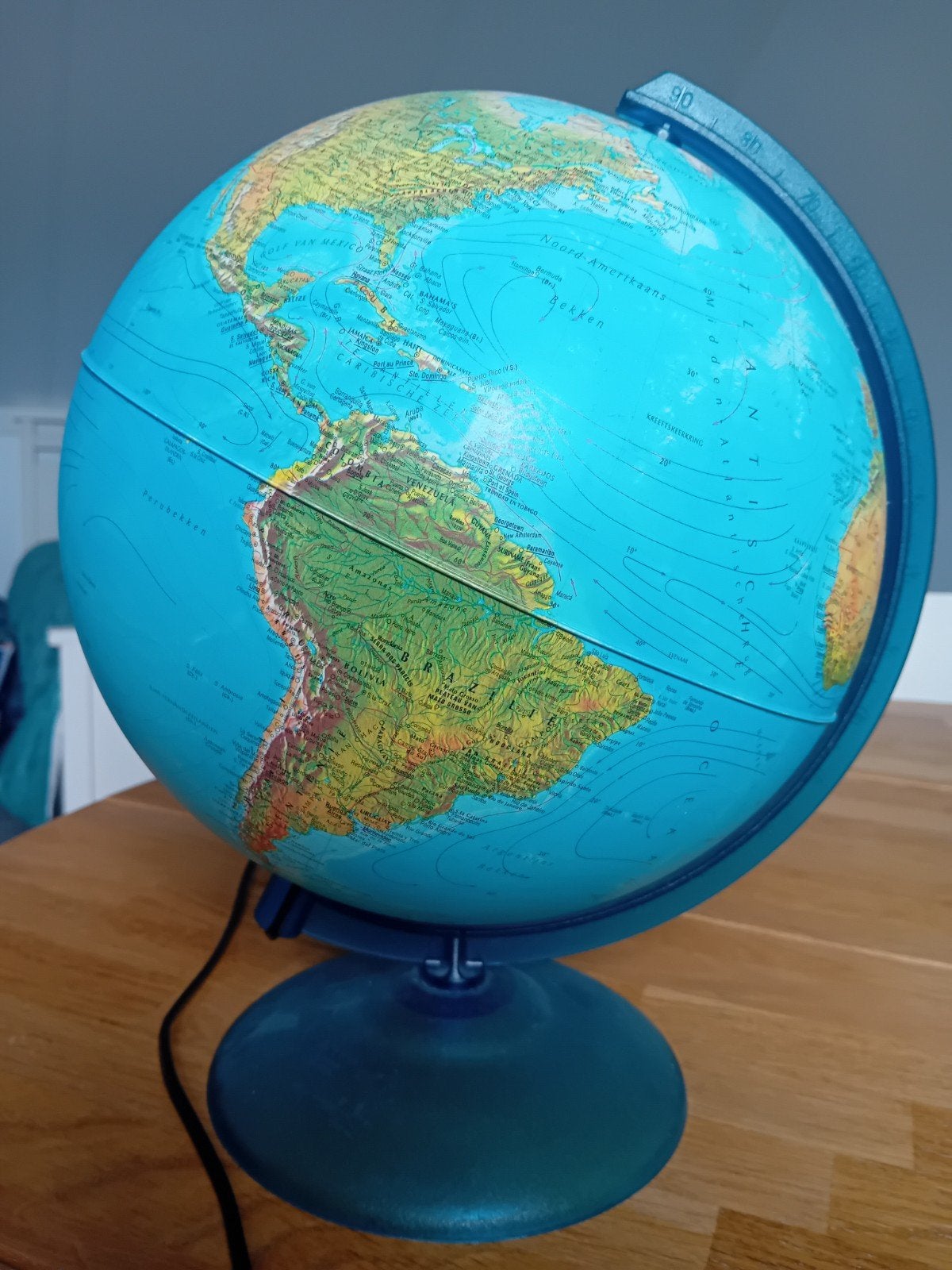 Verlichte Wereldbol - Educatief en Decoratief, Gebruikt, Kunststof, Fysische wereldbol, Verlicht