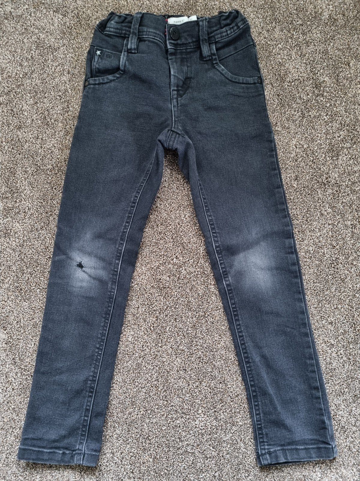 Zwarte jeans maat 116, Kinderen en Baby's, Kinderkleding | Maat 98, Broek, Gebruikt, Ophalen of Verzenden, Jongen