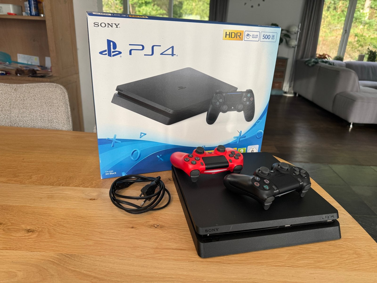 Sony PlayStation 4 Slim 500GB met 2 controllers, Spelcomputers en Games, Ophalen, 500 GB, Met 2 controllers, Zo goed als nieuw