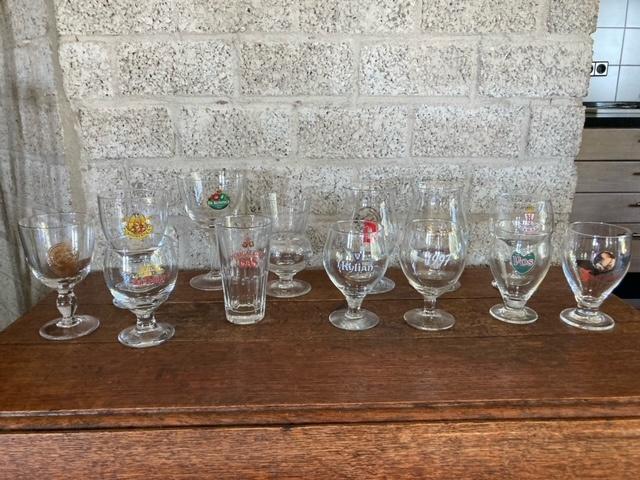Verzameling bierglazen, Verzamelen, Biermerken, Verzenden, Zo goed als nieuw, Glas of Glazen, Overige merken