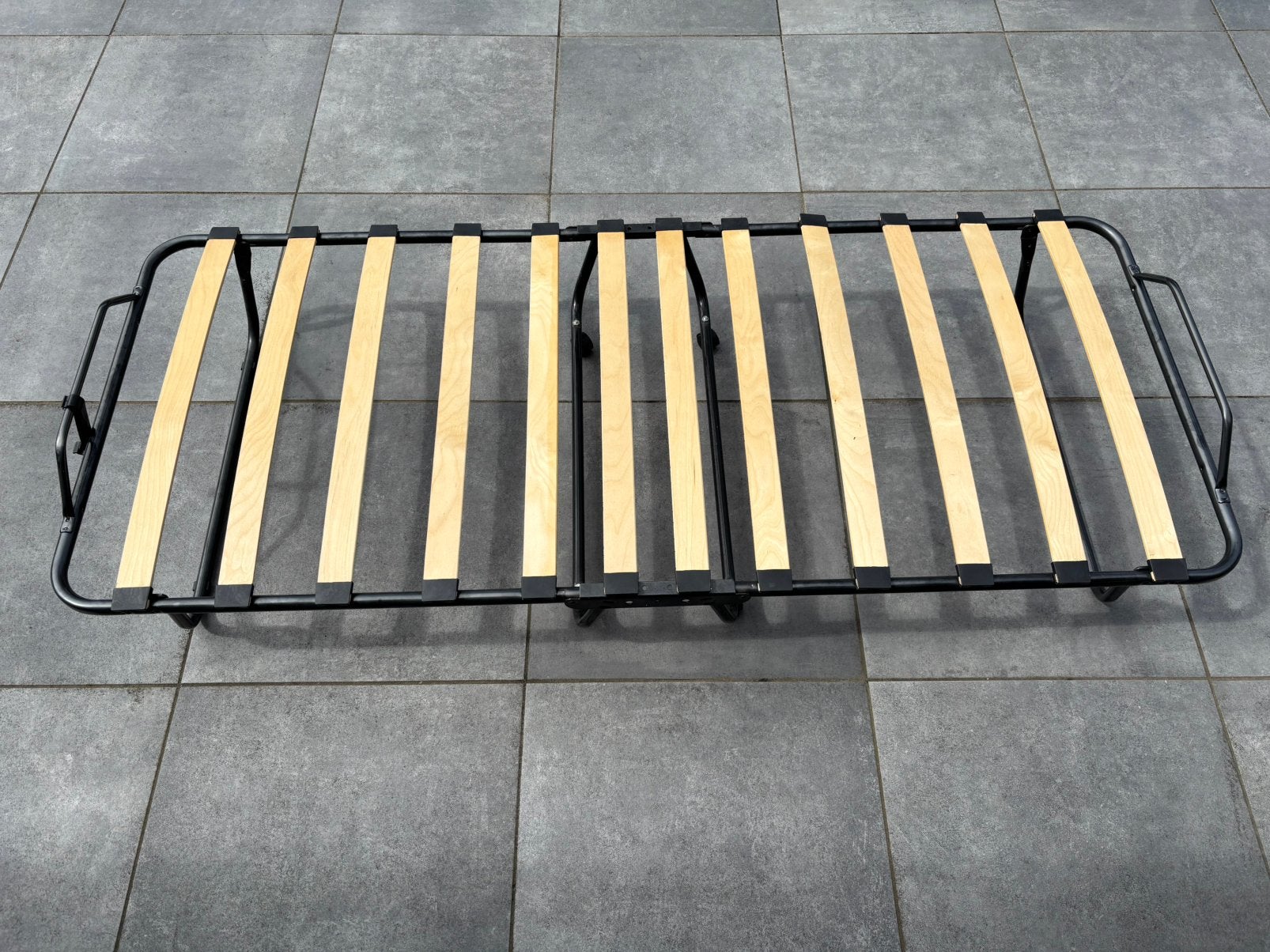 Opklapbed 80x190, Ophalen, Eenpersoons, Zwart, 190 cm of minder