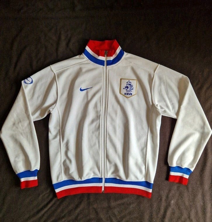 Vintage Nike KNVB Nederlands elftal Trainingsjack 2006, Kleding | Heren, Maat 52/54 (L), Wit, Nike, Ophalen of Verzenden