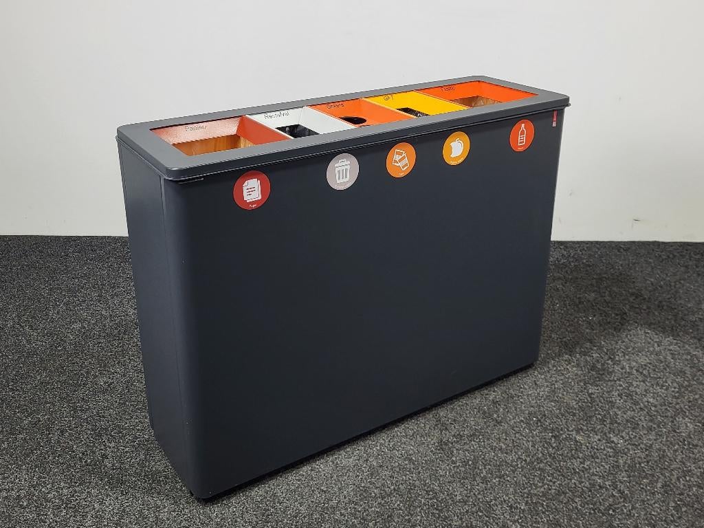 Afvalscheiding Afvalbak Lune 24514, Huis en Inrichting, Woonaccessoires | Prullenbakken, Ophalen, Gebruikt, 40 liter of meer, Metaal