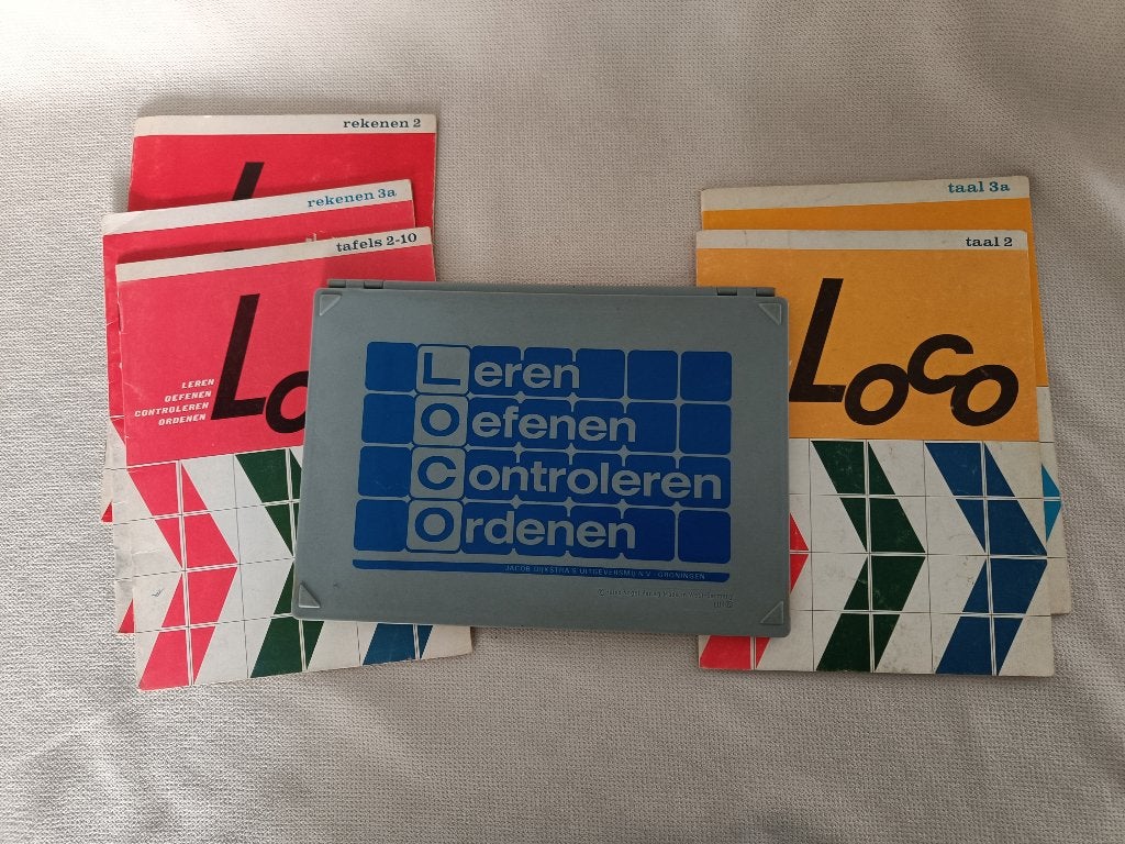 Oude maxi loco doos + 5 boekjes, Ophalen of Verzenden, Gebruikt, Rekenen